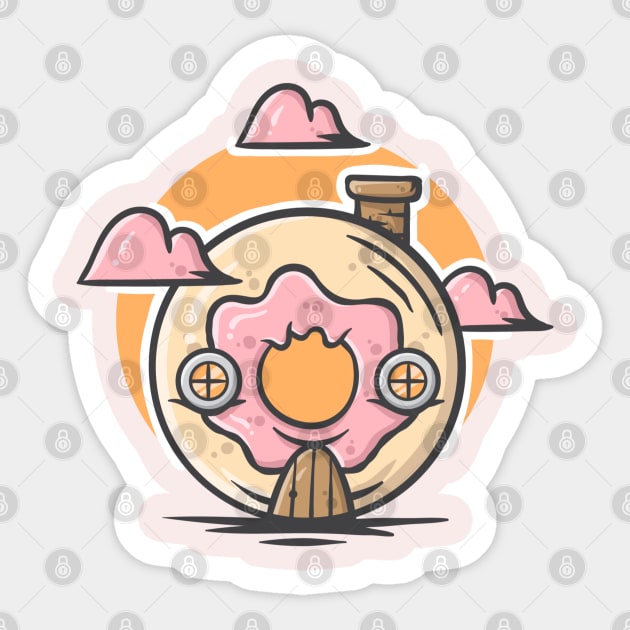 donut house Sticker by yazriltri_dsgn